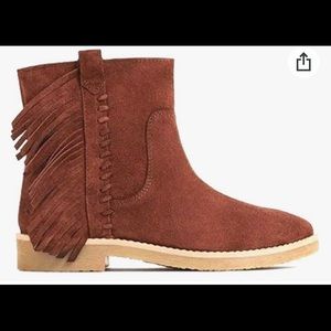 Zara suede fringe boots